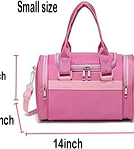 Kids Ballerina Dance Bag for Girls, Duffel Is the Perfect Size for Ballet Class,Dance Recitals ,Weekend Overnight, Short Trips,Carry-On Size