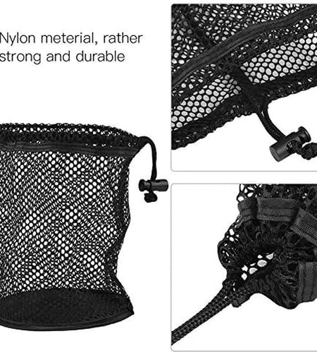 Golf Ball Mesh Bag, Lightweight Nylon Mesh Drawstring Drawstring Pouch Golf Balls Holder Storage Collector(50 Balls Collector)
