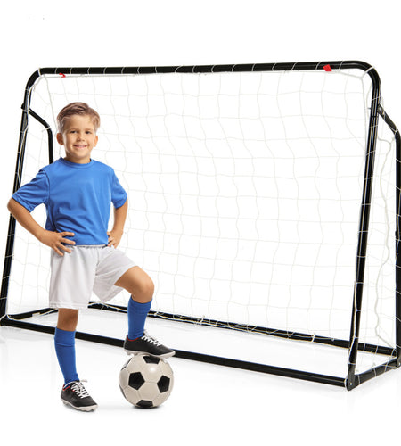 2-In-1 Kids Soccer Rebounder and Soccer Goal with Adjustable Height